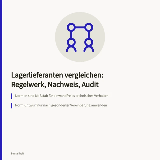Vergleichsraster für Lagerlieferanten mit Normen, Nachweisen und Auditkriterien. Welche Lagerlieferanten sind für industrielle Anwendungen geeignet?